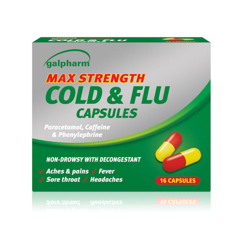 Galpharm Max Strength Cold Flu Caps 16 S