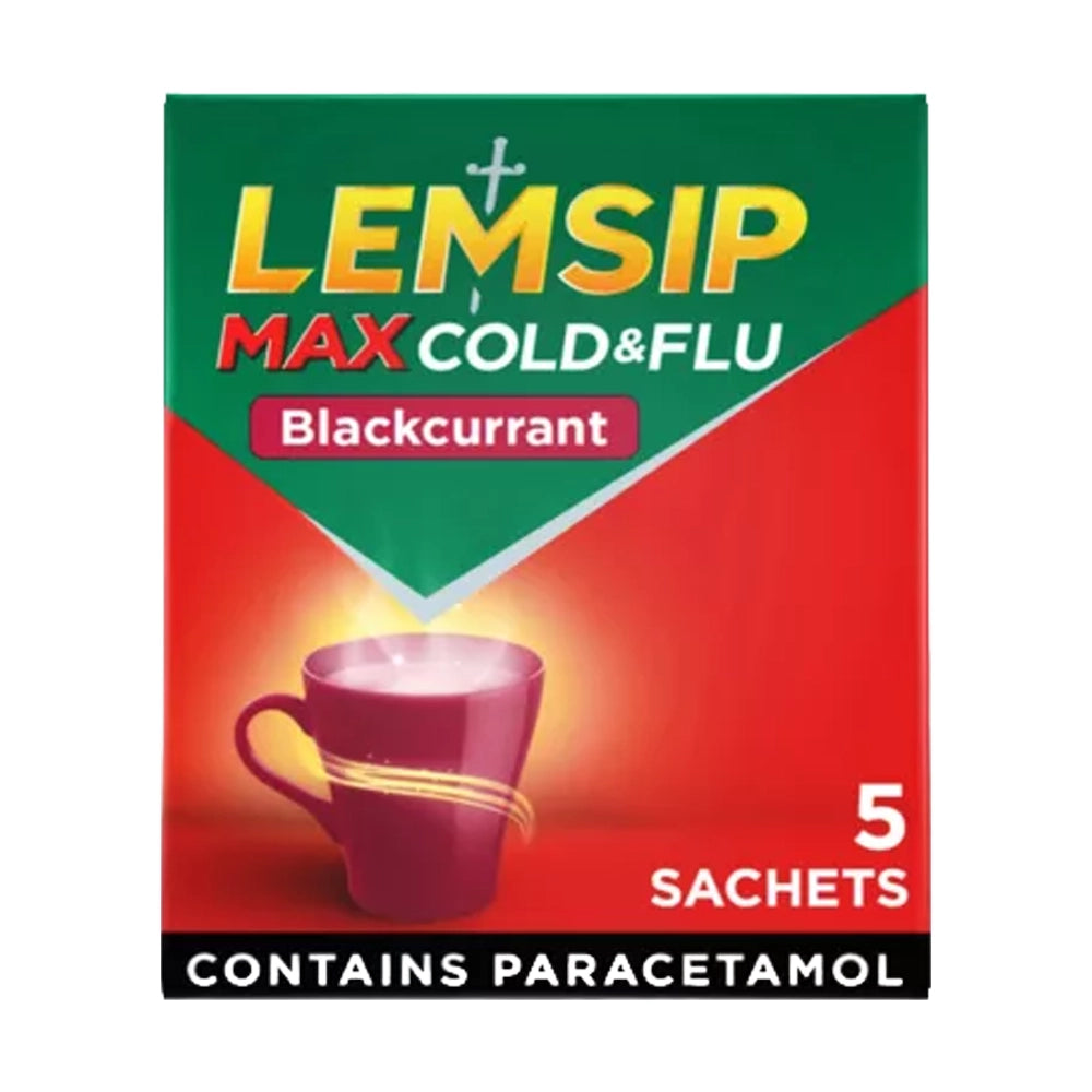 Lemsip Max Cold & Flu Sachets Blackcurrant