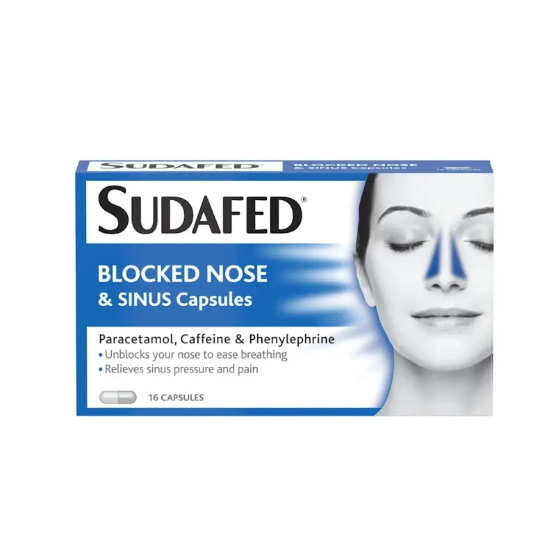 Sudafed Blocked Nose & Sinus Caps 16's