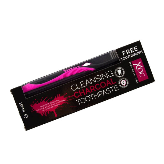 Cleansing Charcoal Toothpaste With Brush