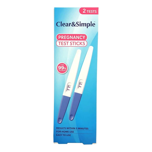 Clear and Simple Pregnancy Test Midstream Twin