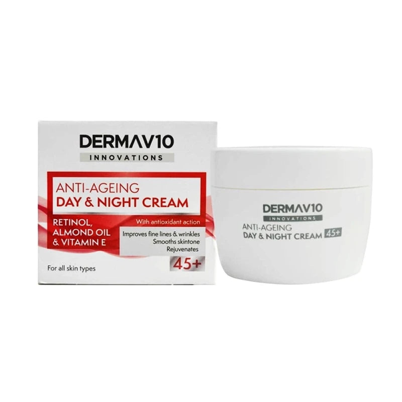 Dermav10 Anti Ageing Day and Night Cream 45 Plus 50ml