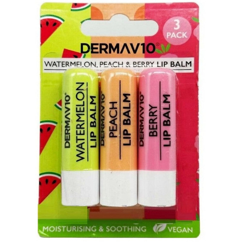 Derma V10 Lip Balm 3s