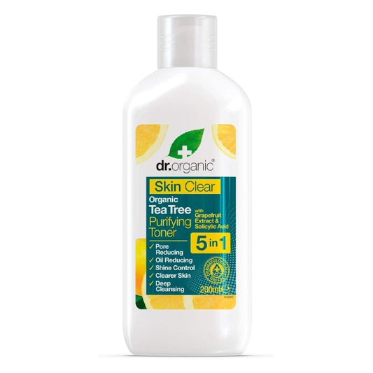 Dr Organic Skin Clear 5 in 1 Tea Tree Purifying Toner 200ml