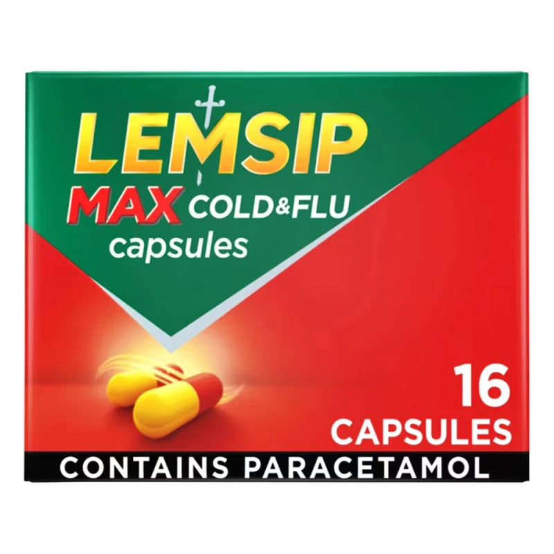 Lemsip Cold Flu Max Strength Caps 16s