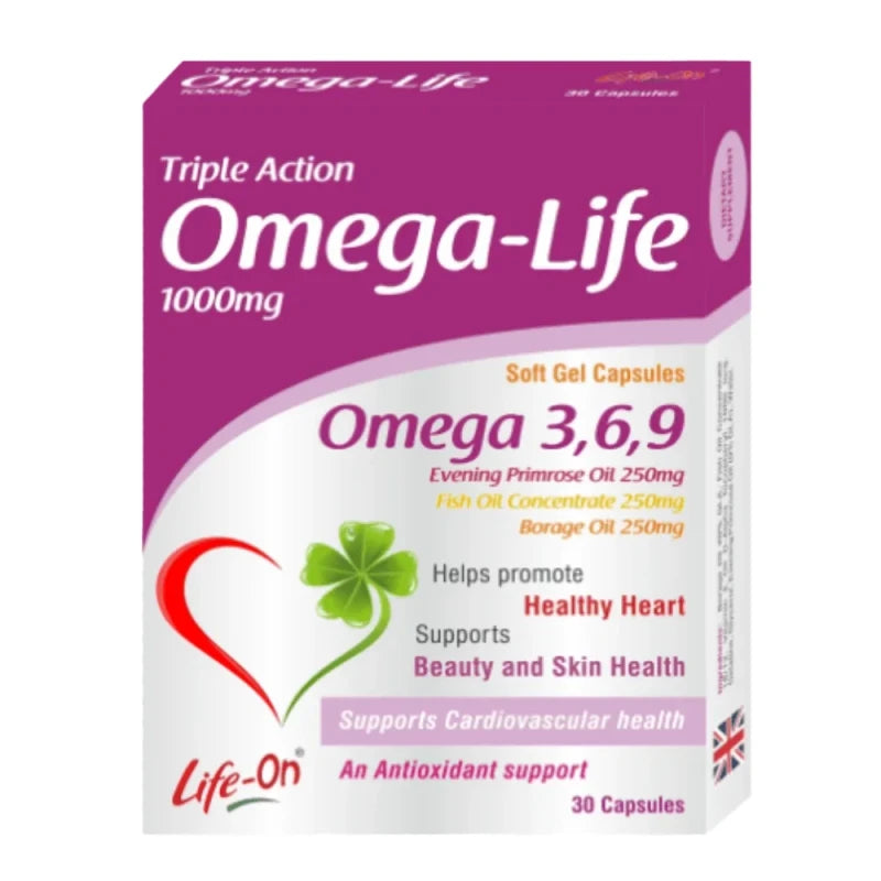 Life On Triple Action Omega Life Caps 30s