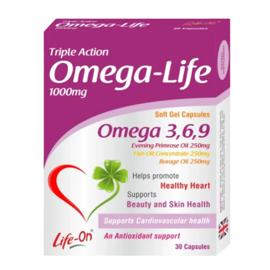 Life On Triple Action Omega Life Caps 30s