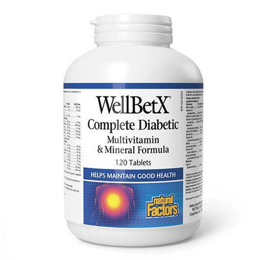 Natural Factors Wellbetx Diabetic 120 S