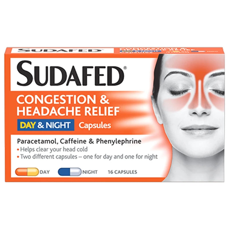 Sudafed Congestion Headache Day Night 16s