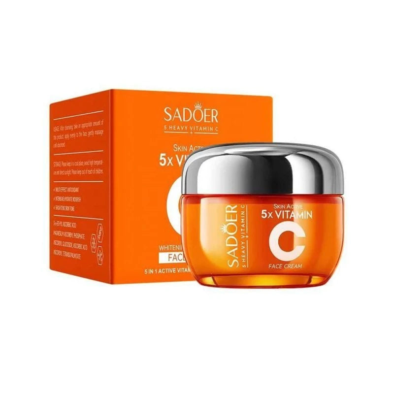 Sadoer Skin Active 5x Vitamin C Whitening Brightening Face Cream 50g