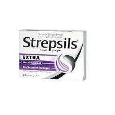 STREPSILS EXTRA BLACK CURRENT LOZ 24`S