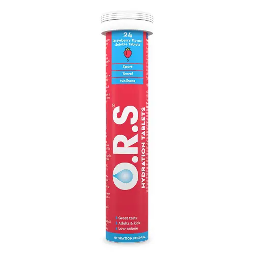 O.R.S HYDRATION SOLUBLE TABS STRAWBERRY 24'S