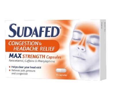 SUDAFED CONGESTION & HEADACHE RELIEF D&N CAPSULES 16s