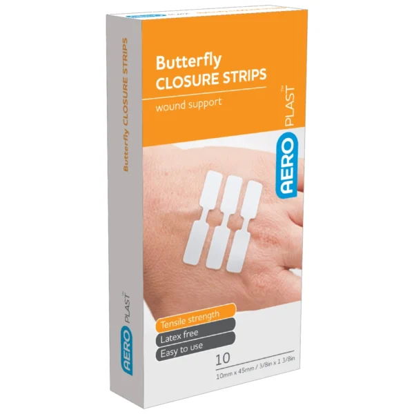 AEROWOUND BUTTERFLY WOUND CLOSURE STRIPS 10
