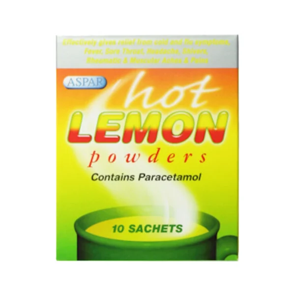 ASPAR HOT LEMON POWDERS SACHETS 10S