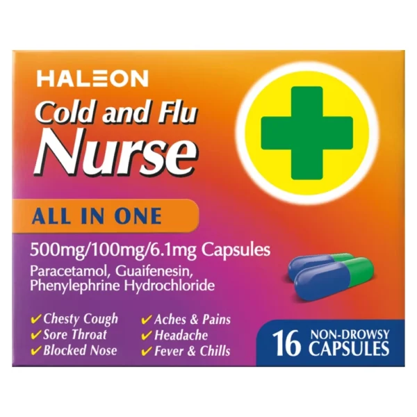 NURSE COLD & FLU ALL-IN-ONE CAPS 16S
